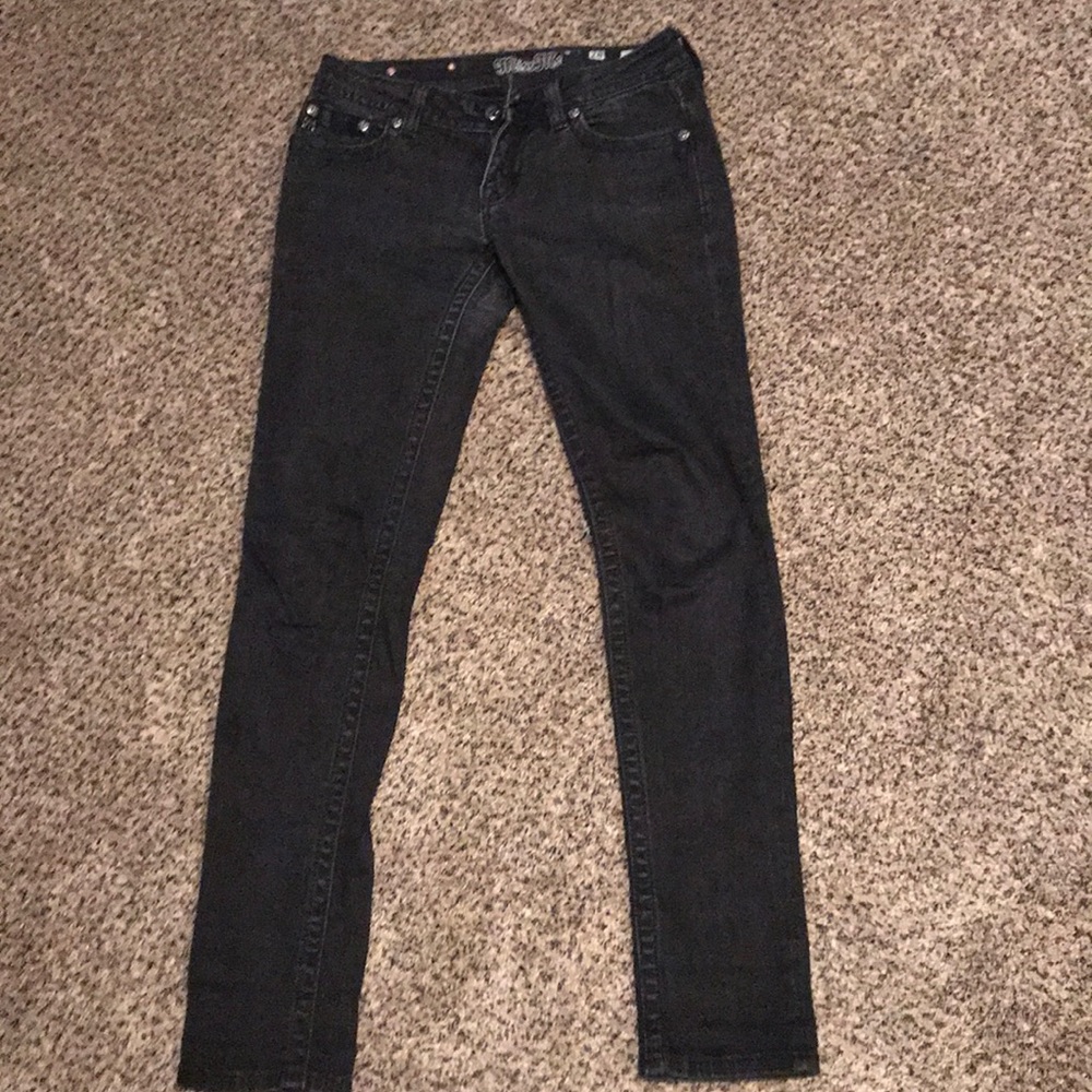 Miss Me black skinny jeans size 28